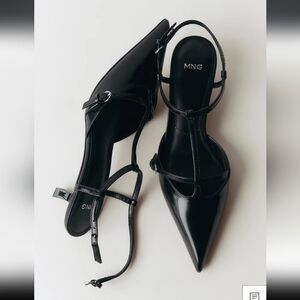 Mango Kitten Heel Leather Shoes NWT